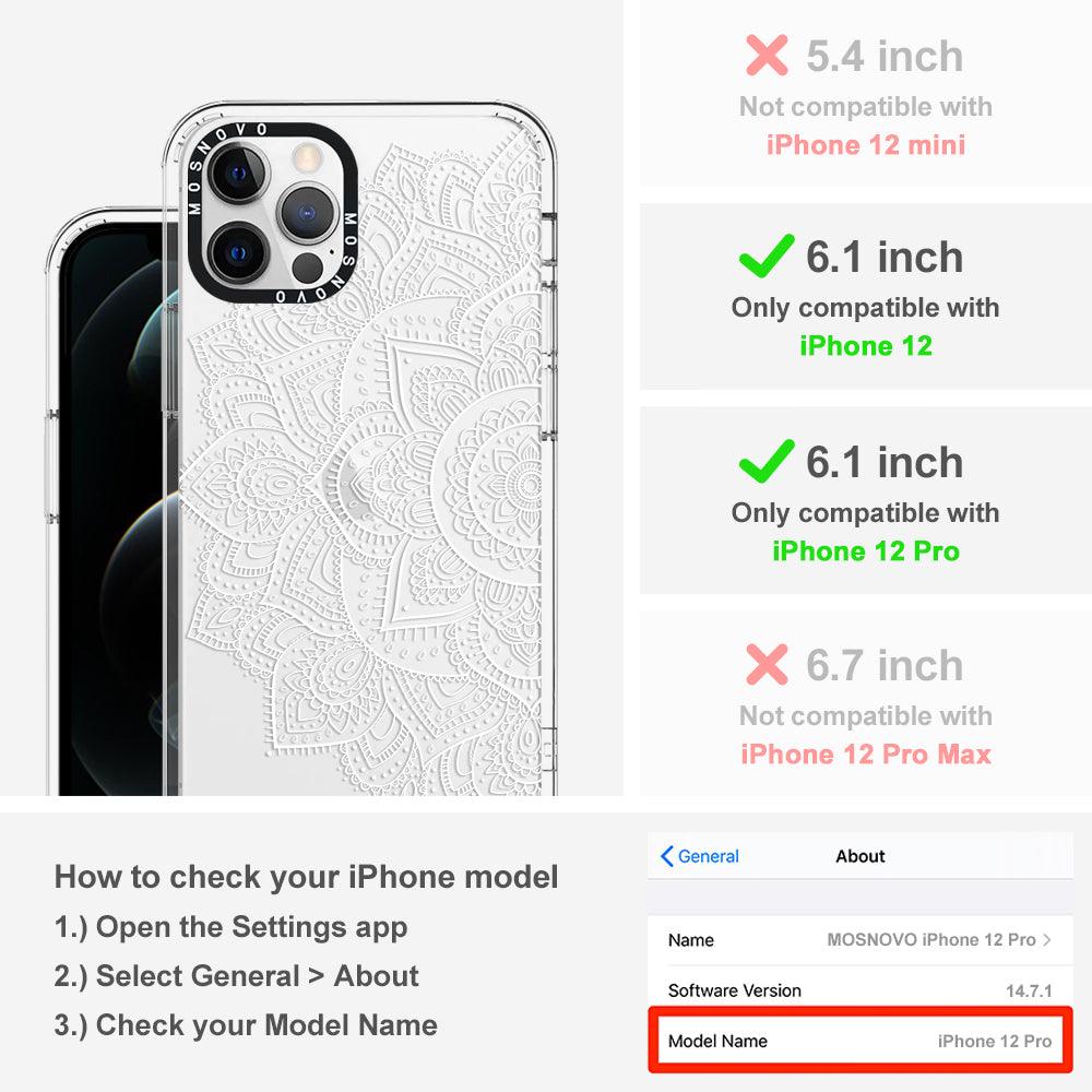 Half Mandala Phone Case - iPhone 12 Pro Case - MOSNOVO