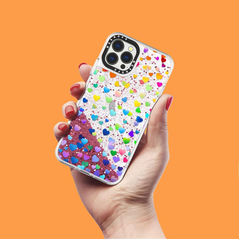 Love is Love Glitter Phone Case - iPhone 13 Pro Max Case - MOSNOVO
