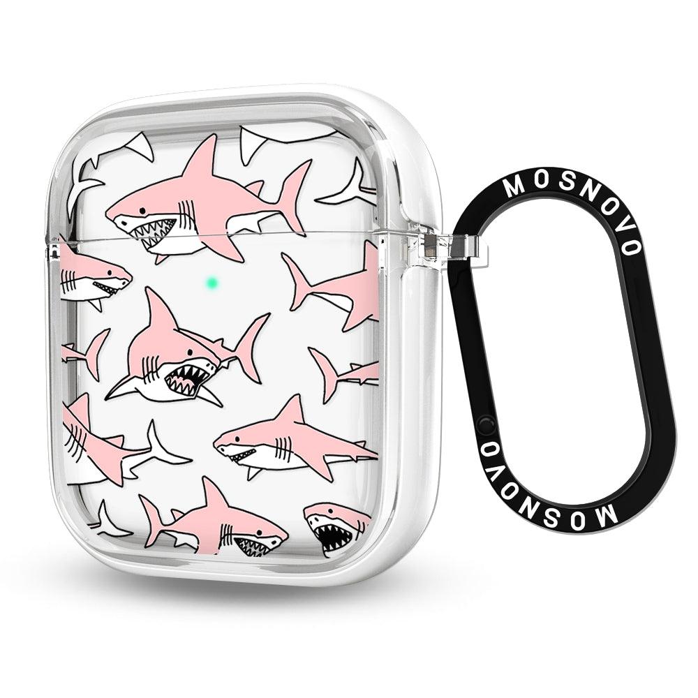 Pink Shark AirPods 1/2 Case - MOSNOVO