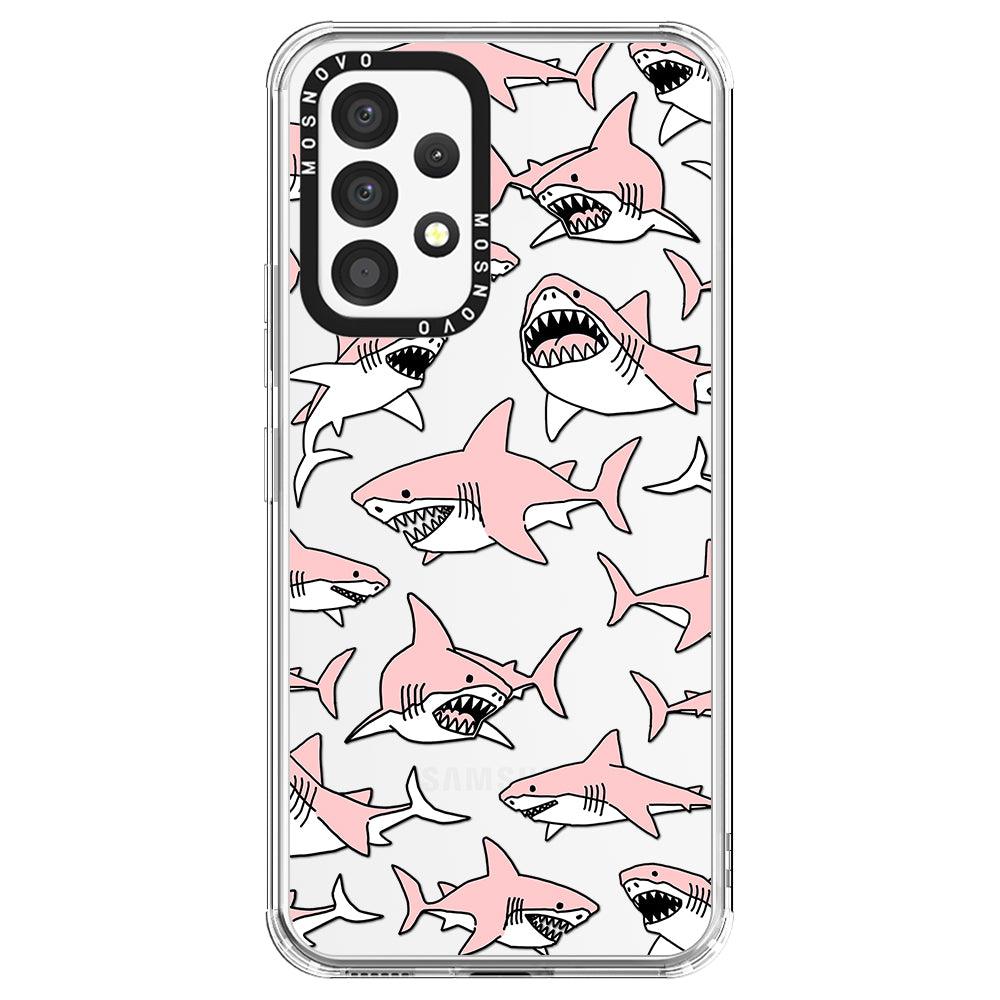 Pink Shark Phone Case - Samsung Galaxy A53 Case - MOSNOVO