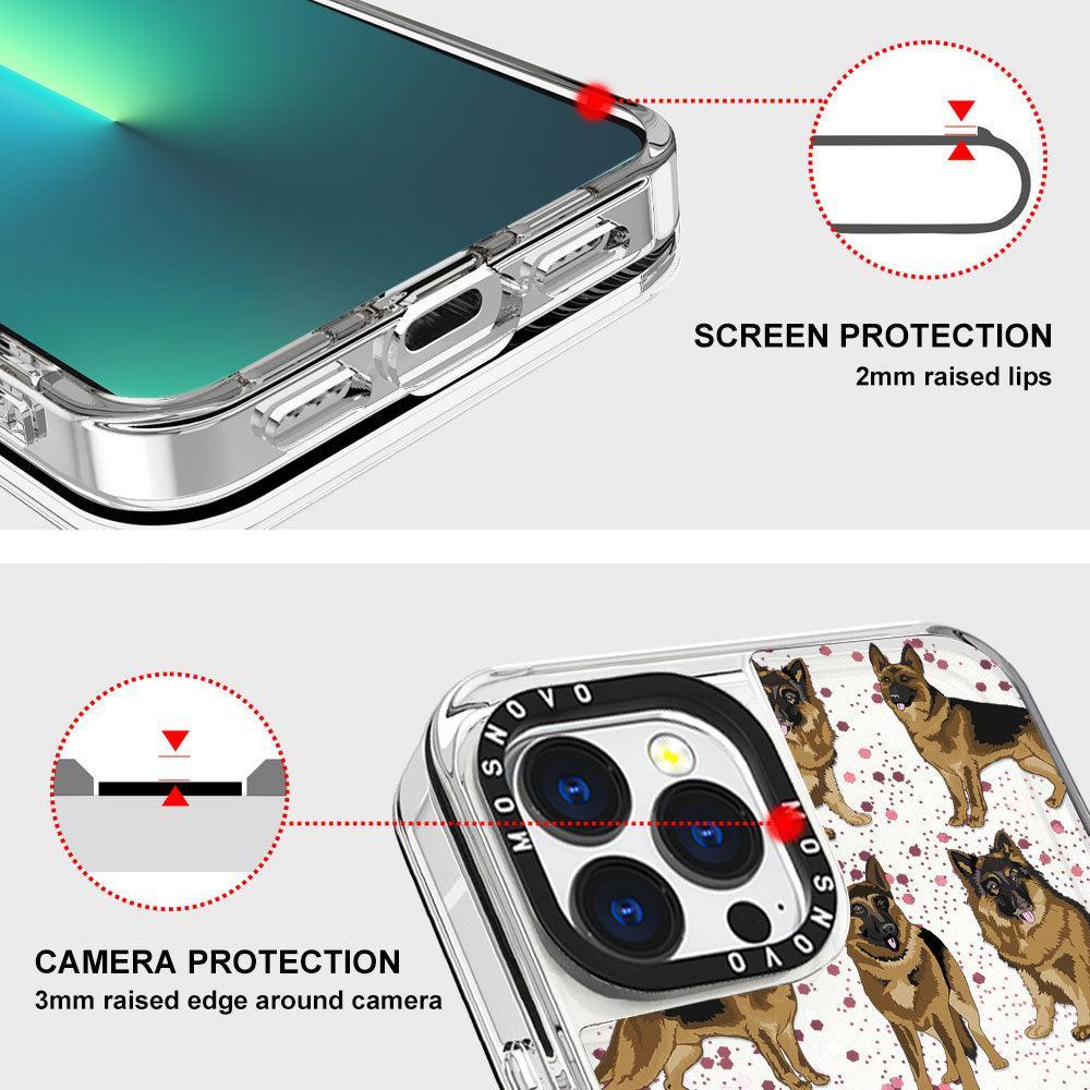 Shepherd Dog Glitter Phone Case - iPhone 13 Pro Max Case - MOSNOVO