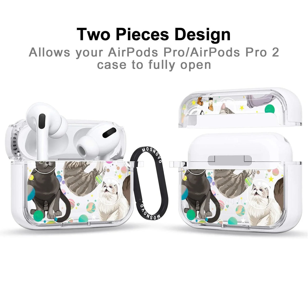 AirPods Pro2 ※白猫 Amazon | 対応AirPods Pro用の ケース 第2世代 白猫 白ネコねこマオ