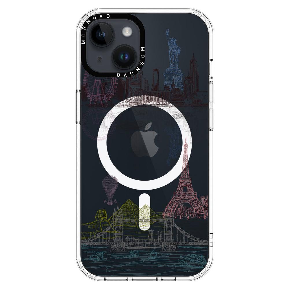 The World City Phone Case - iPhone 14 Plus Case - MOSNOVO
