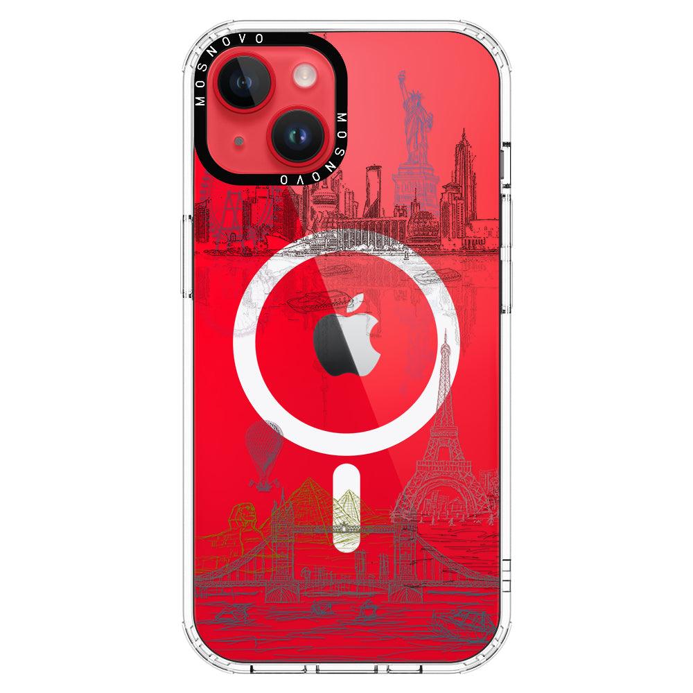 The World City Phone Case - iPhone 14 Plus Case - MOSNOVO