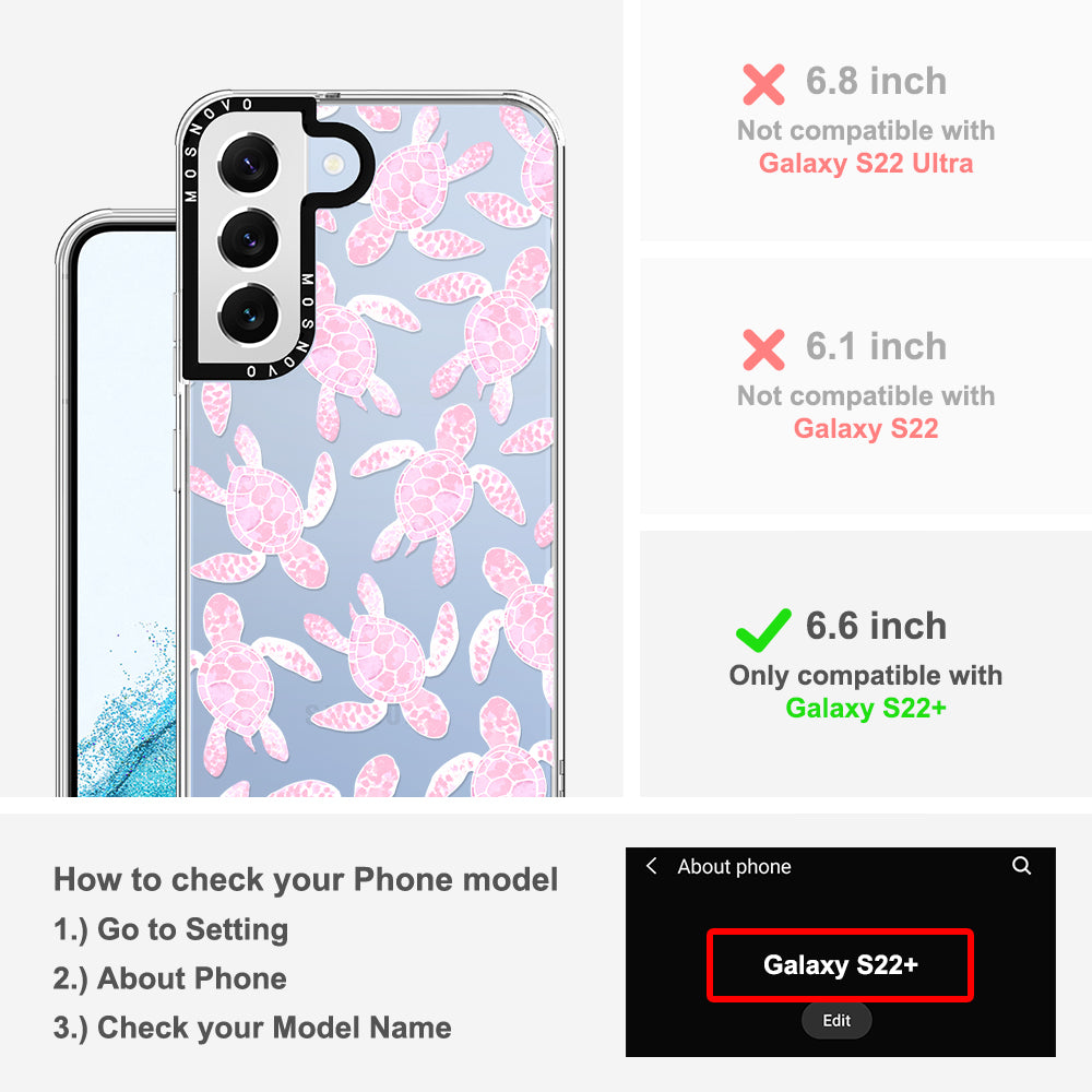Pink Turtle Phone Case - Samsung Galaxy S22 Plus Case