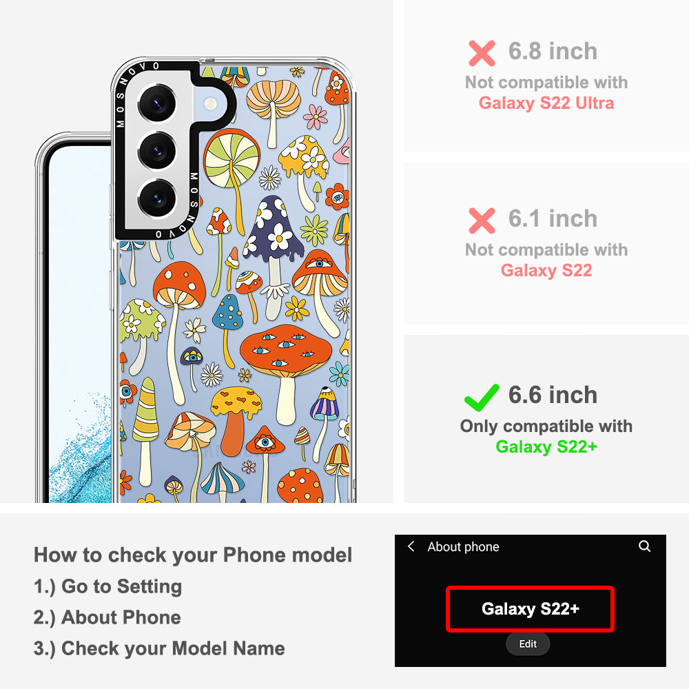 Mushroom Art Phone Case - Samsung Galaxy S22 Plus Case