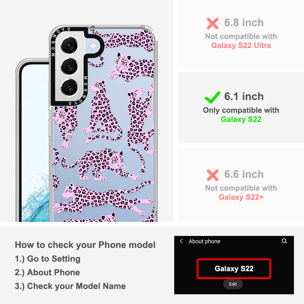 Pink Leopard Phone Case - Samsung Galaxy S22 Case