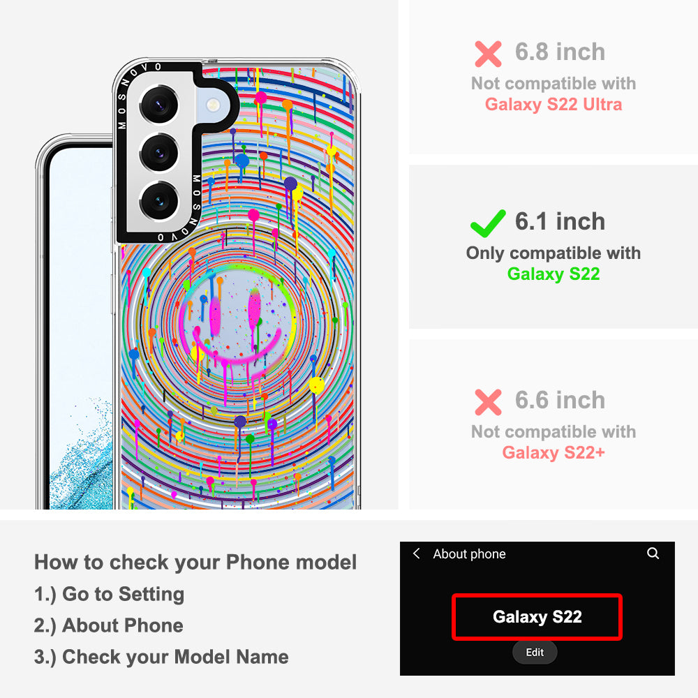 Dripping Smile Art Phone Case - Samsung Galaxy S22 Plus Case
