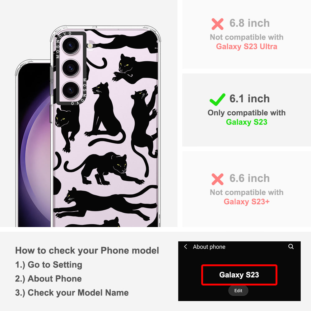 Black Panther Phone Case - Samsung Galaxy S23 Case