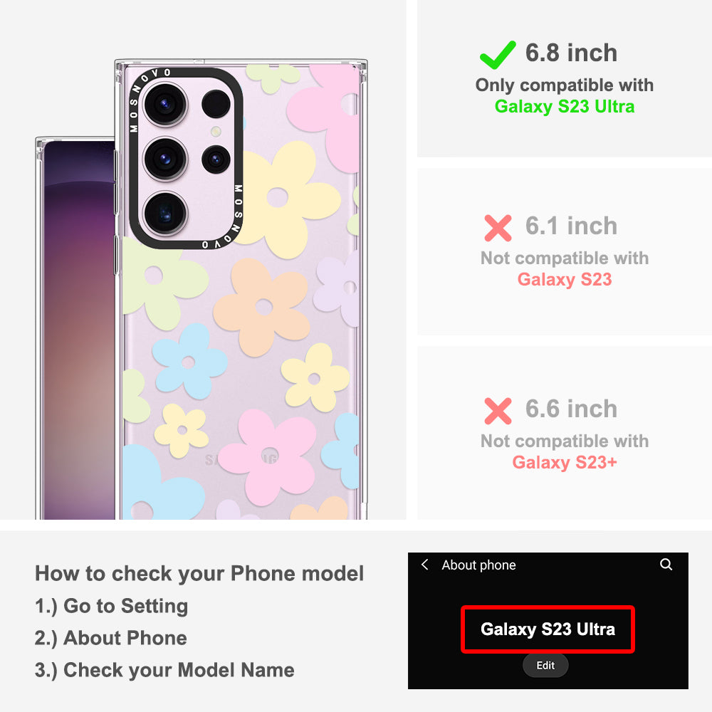 Pastel Flower Phone Case - Samsung Galaxy S23 Ultra Case