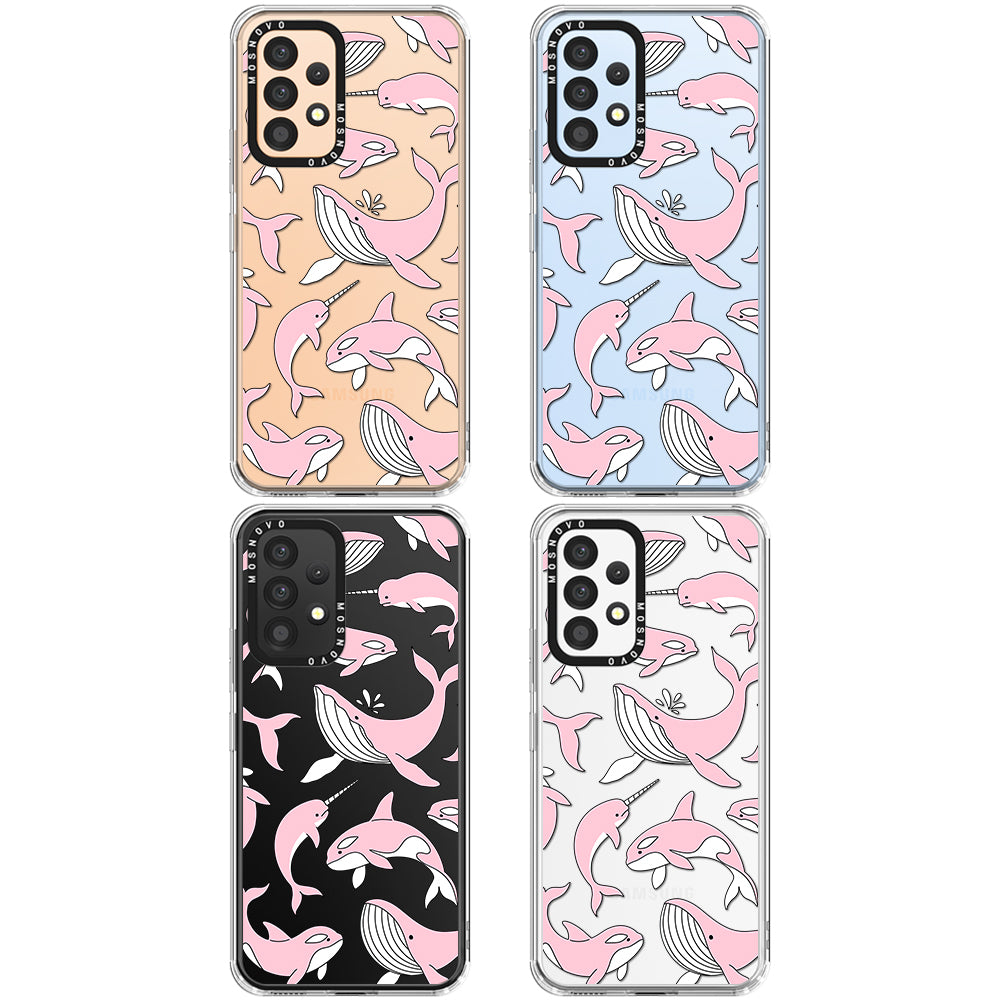 Pink Whales Phone Case - Samsung Galaxy A53 Case