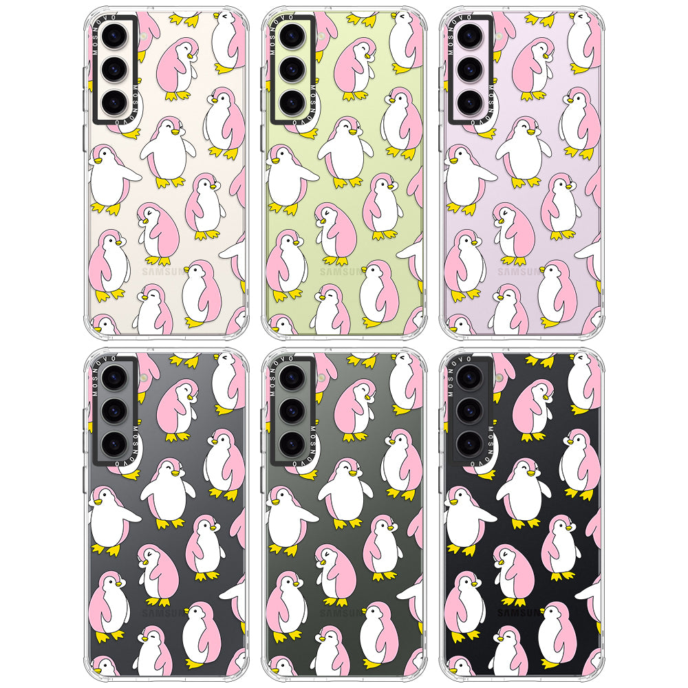 Pink Penguins Phone Case - Samsung Galaxy S23 Plus Case