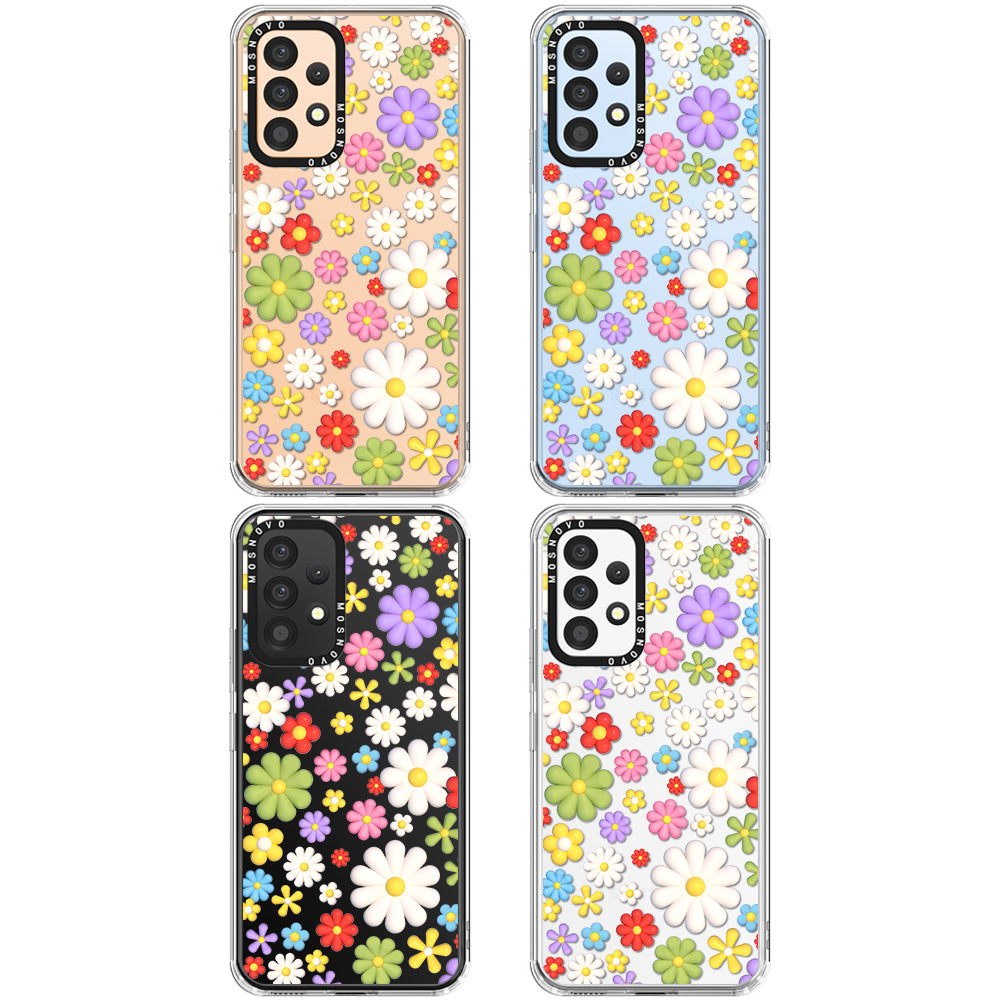 3D Flowers Phone Case - Samsung Galaxy A53 Case