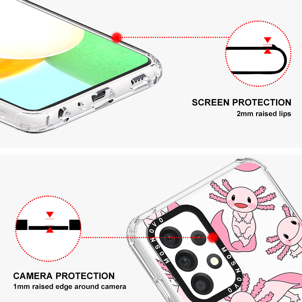 Pink Axolotl Phone Case - Samsung Galaxy A52 & A52s Case