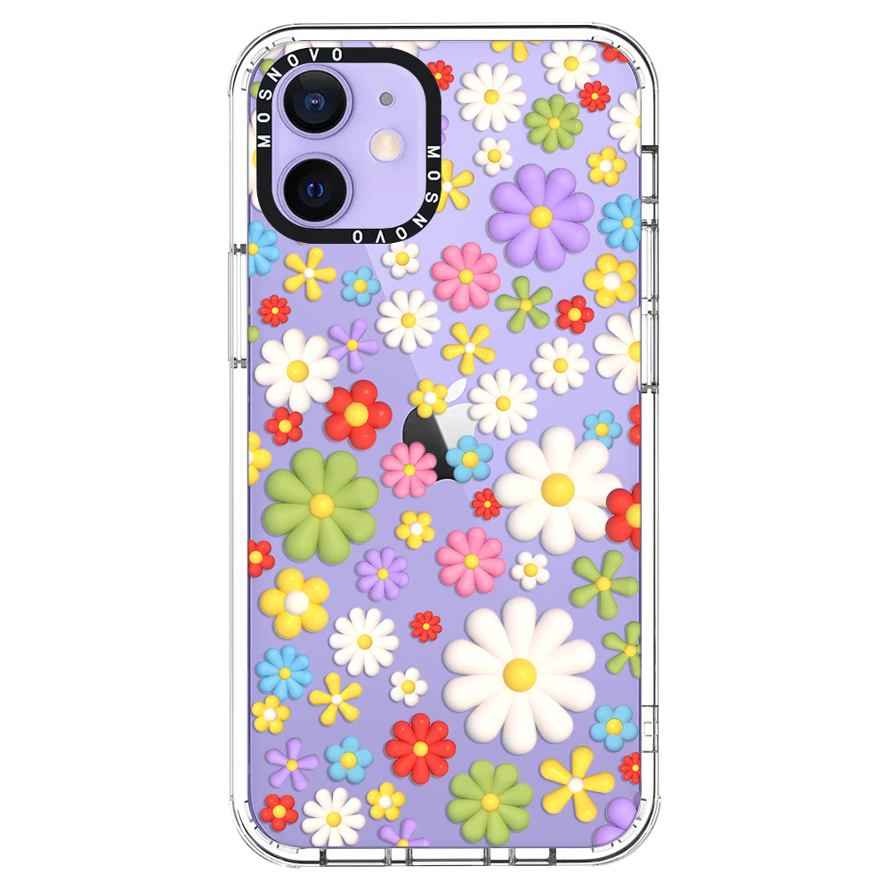 3D Flowers Phone Case - iPhone 12 Case - MOSNOVO