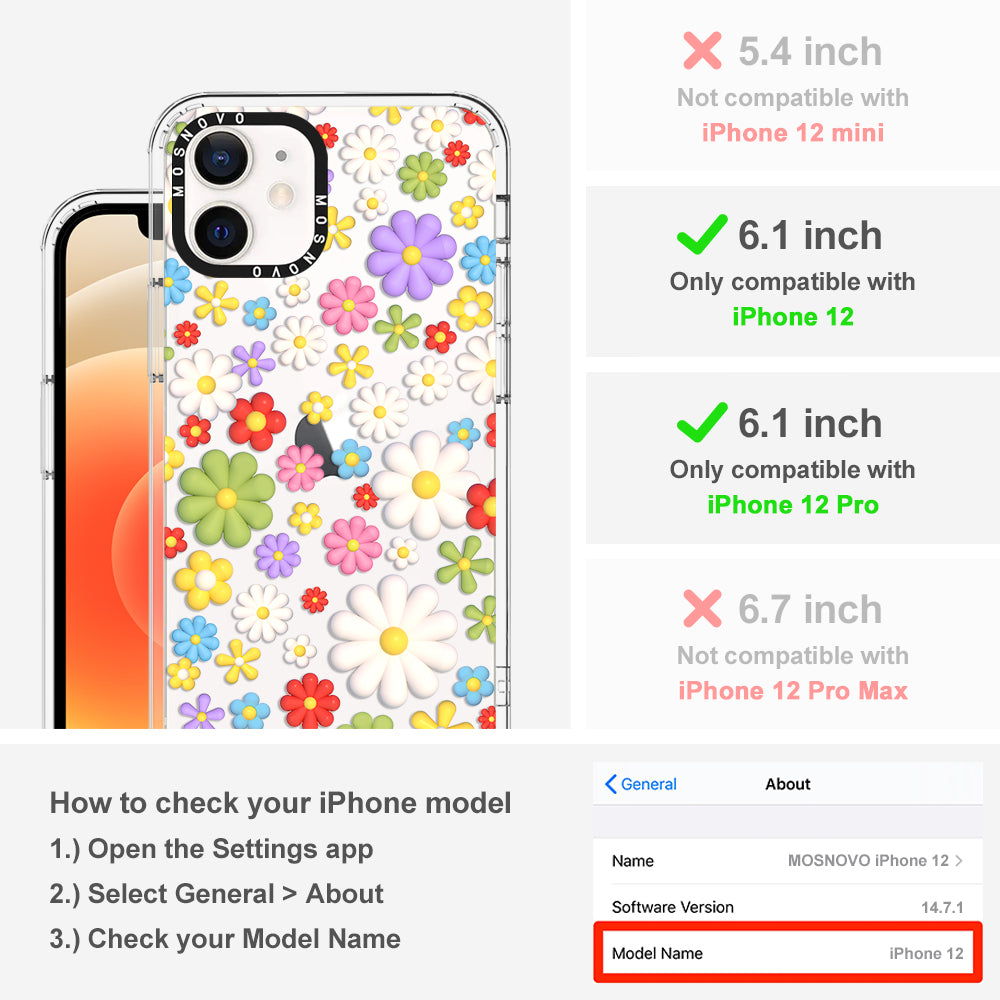 3D Flowers Phone Case - iPhone 12 Case - MOSNOVO