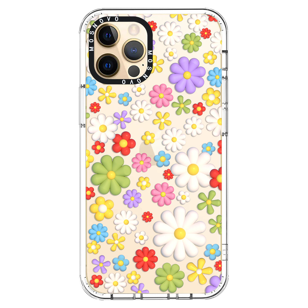 3D Flowers Phone Case - iPhone 12 Pro Case - MOSNOVO