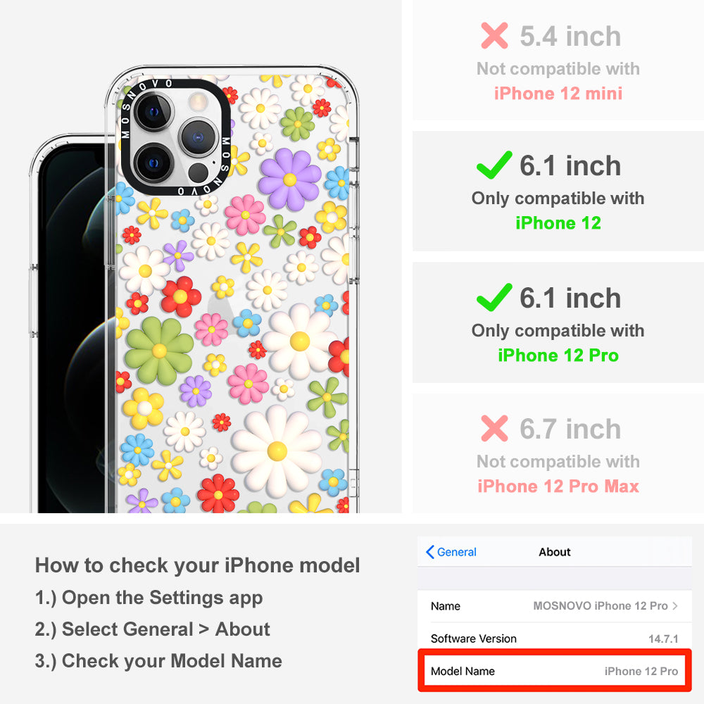3D Flowers Phone Case - iPhone 12 Pro Case - MOSNOVO