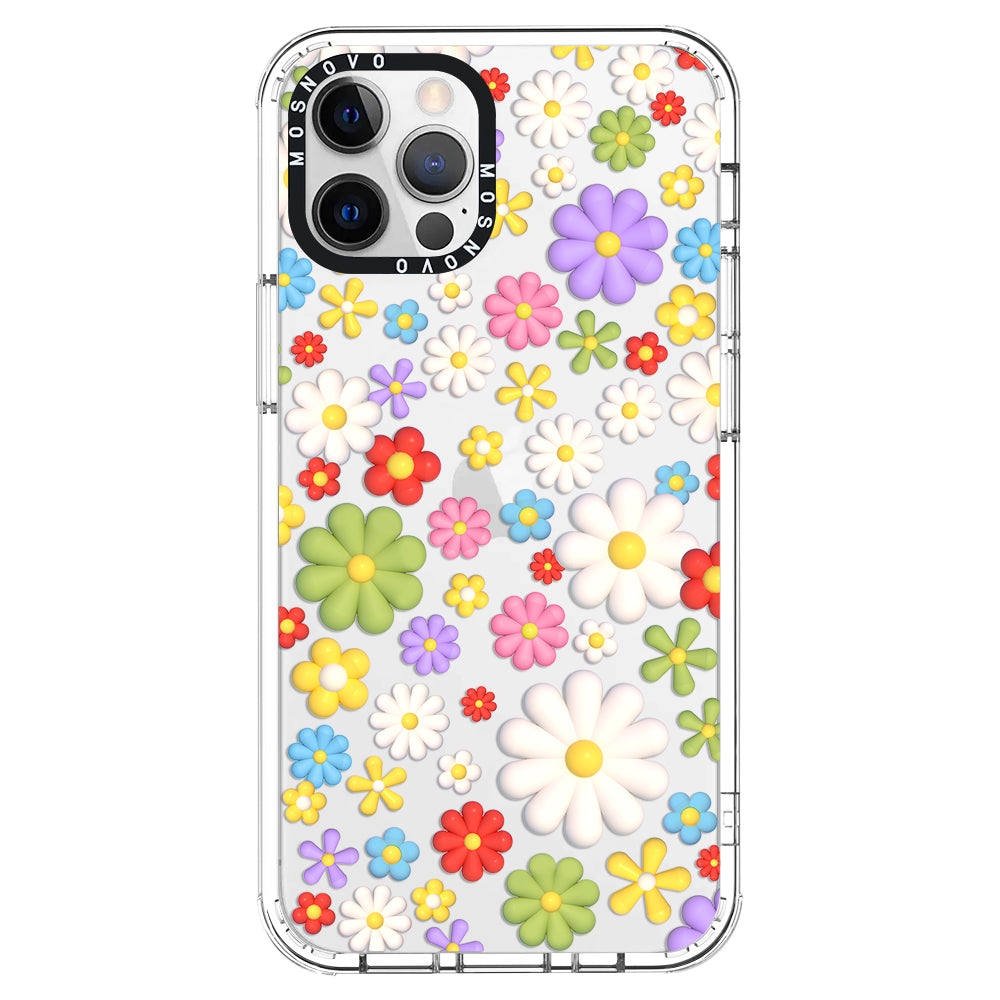 3D Flowers Phone Case - iPhone 12 Pro Max Case - MOSNOVO