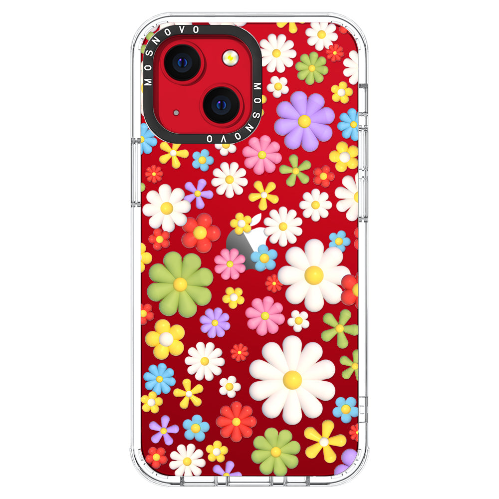 3D Flowers Phone Case - iPhone 13 MINI Case - MOSNOVO
