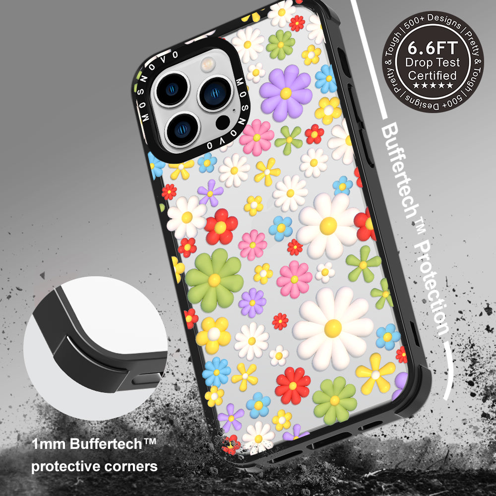 3D Flowers Phone Case - iPhone 13 Pro Case - MOSNOVO