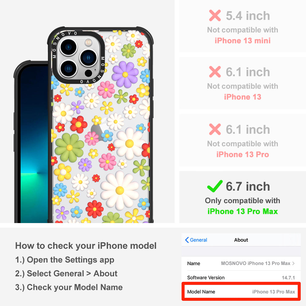 3D Flowers Phone Case - iPhone 13 Pro Max Case - MOSNOVO