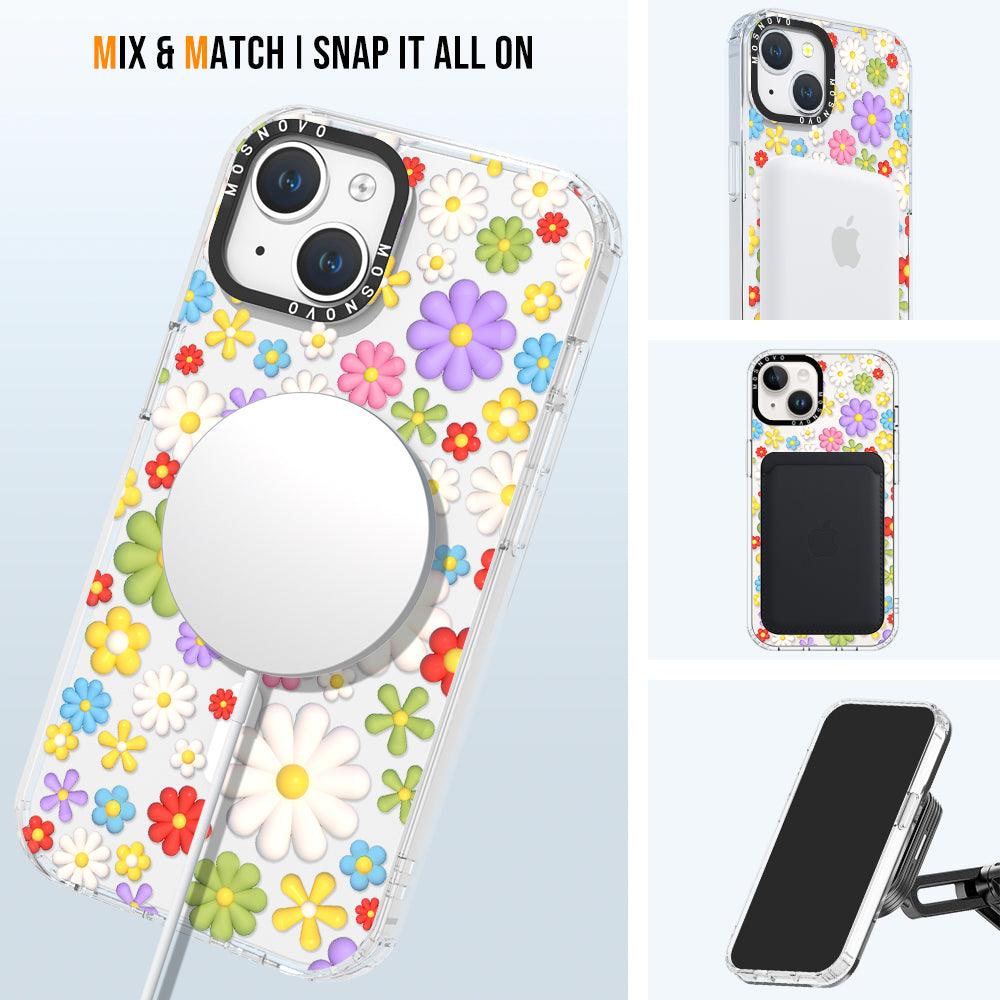 3D Flowers Phone Case - iPhone 14 Case - MOSNOVO