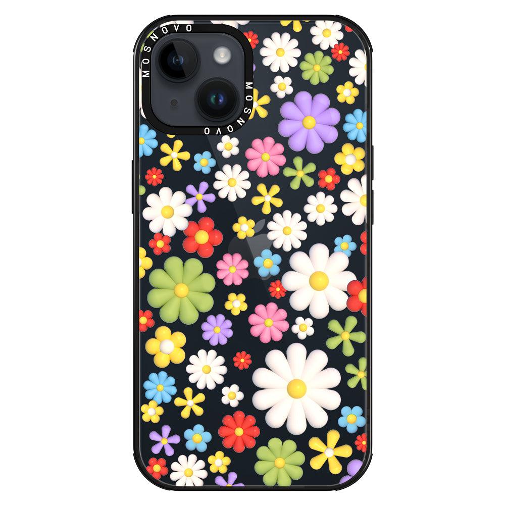 3D Flowers Phone Case - iPhone 14 Plus Case - MOSNOVO