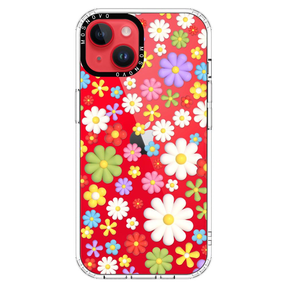 3D Flowers Phone Case - iPhone 14 Plus Case - MOSNOVO