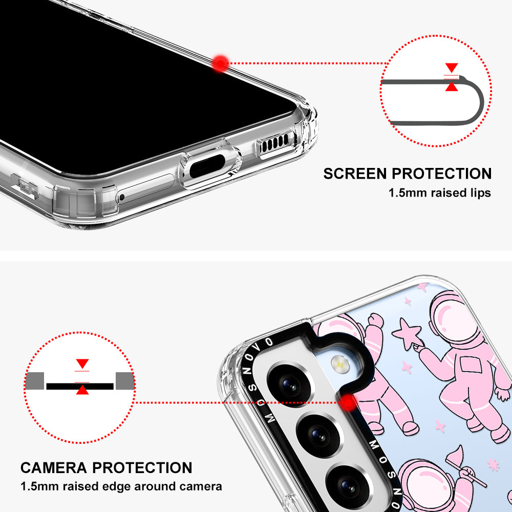 Pink Astronaut Phone Case - Samsung Galaxy S22 Plus Case