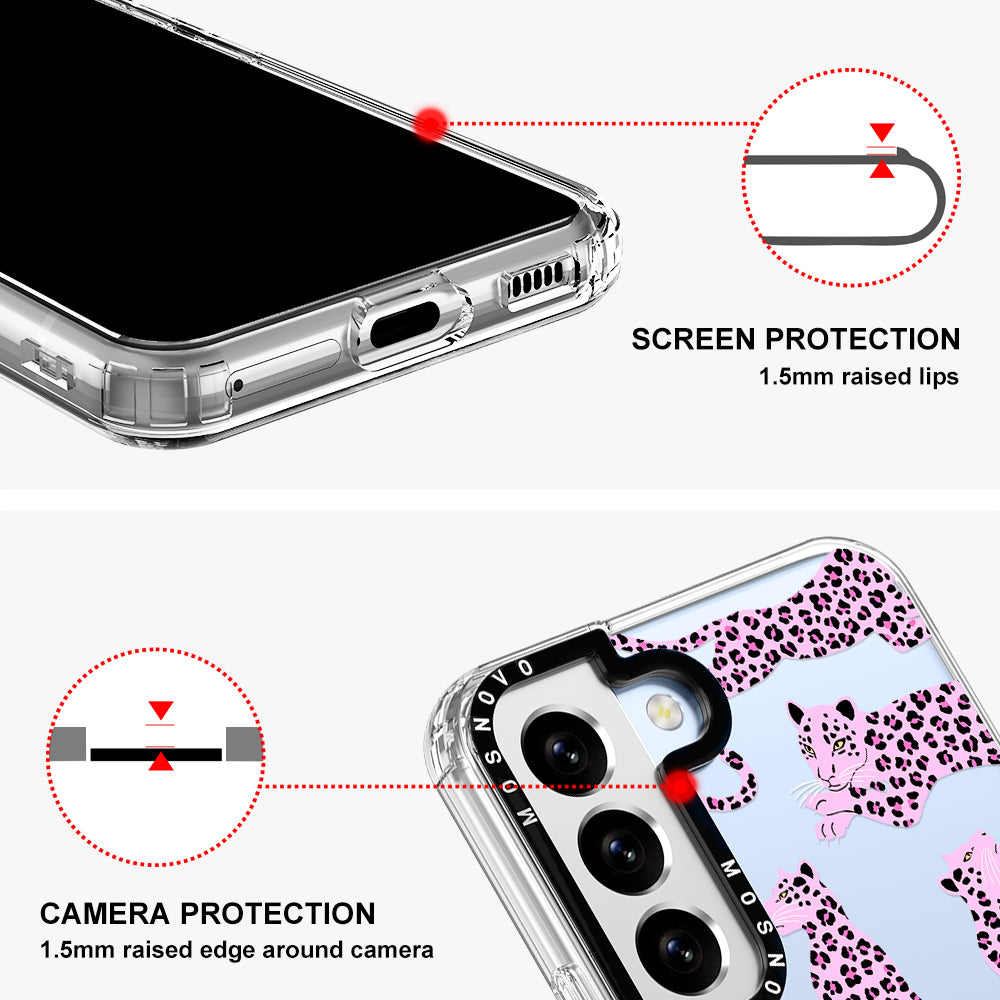 Pink Leopard Phone Case - Samsung Galaxy S22 Plus Case