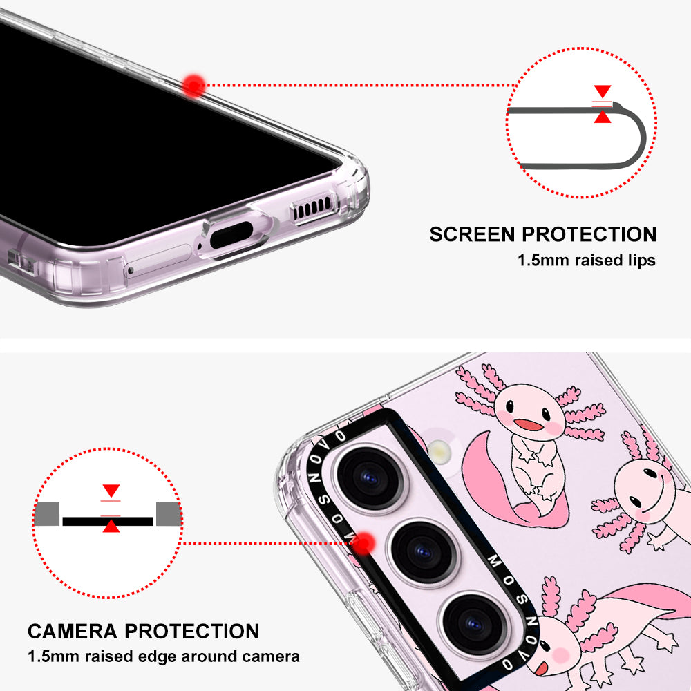 Pink Axolotl Phone Case - Samsung Galaxy S23 Plus Case