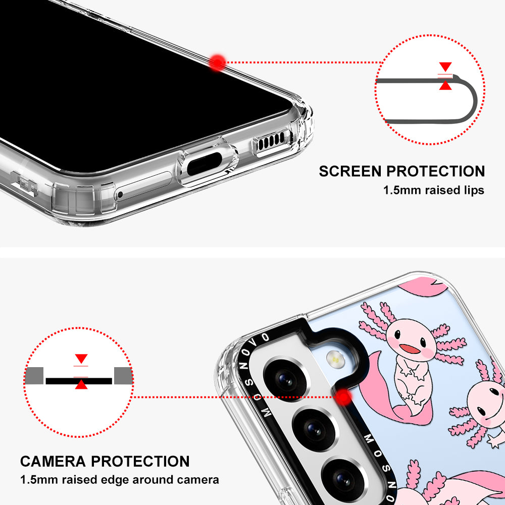 Pink Axolotl Phone Case - Samsung Galaxy S22 Plus Case