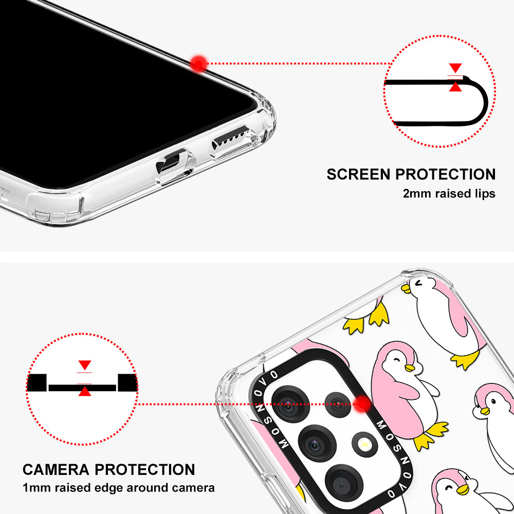 Pink Penguins Phone Case - Samsung Galaxy A53 Case