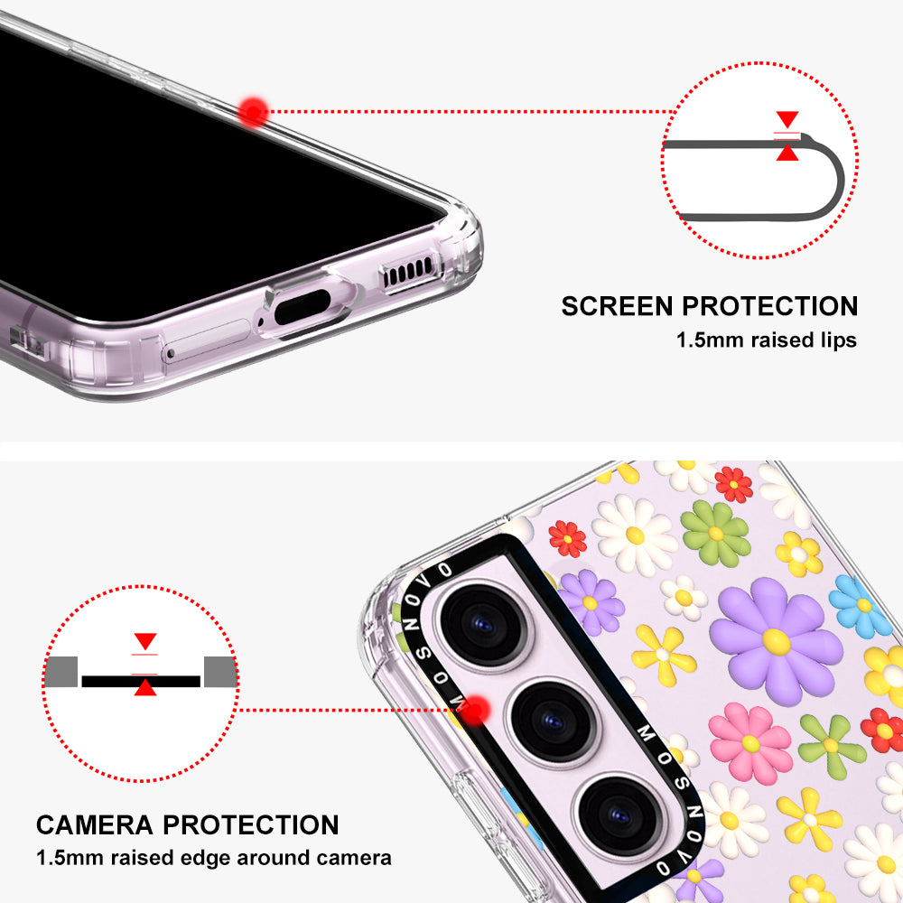 3D Flowers Phone Case - Samsung Galaxy S23 Plus Case