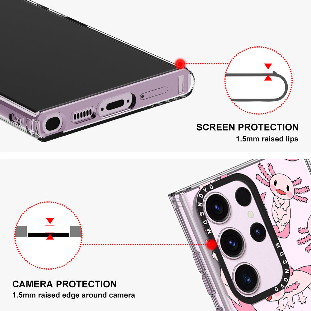 Pink Axolotl Phone Case - Samsung Galaxy S23 Ultra Case