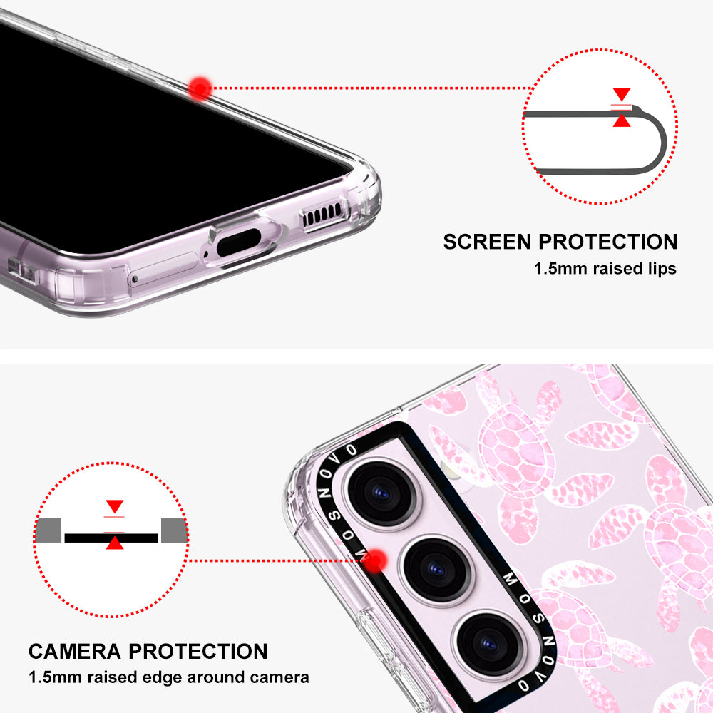 Pink Turtle Phone Case - Samsung Galaxy S23 Case