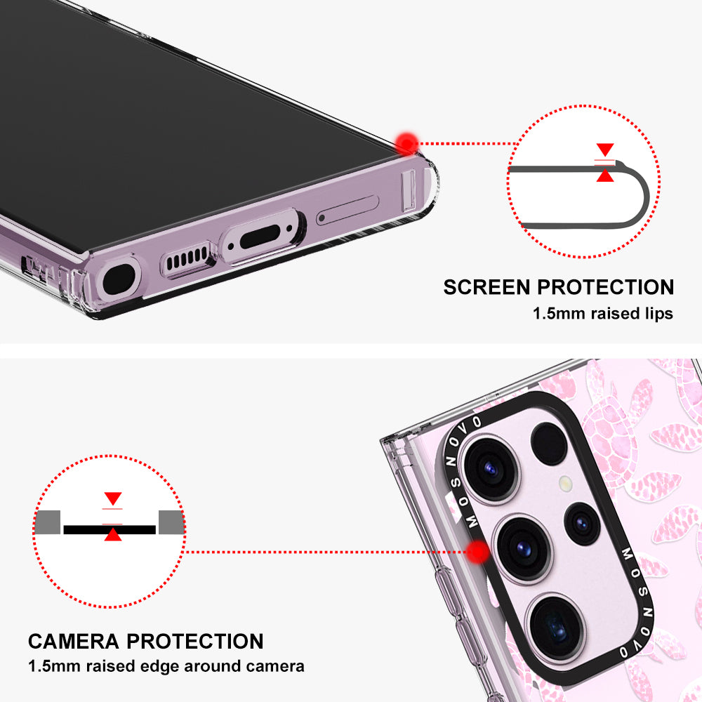 Pink Turtle Phone Case - Samsung Galaxy S23 Ultra Case