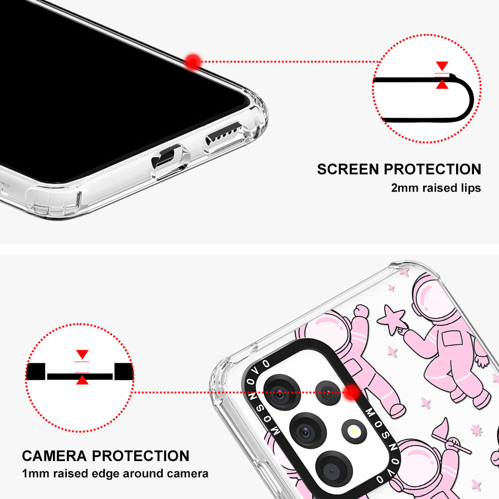 Pink Astronaut Phone Case - Samsung Galaxy A53 Case