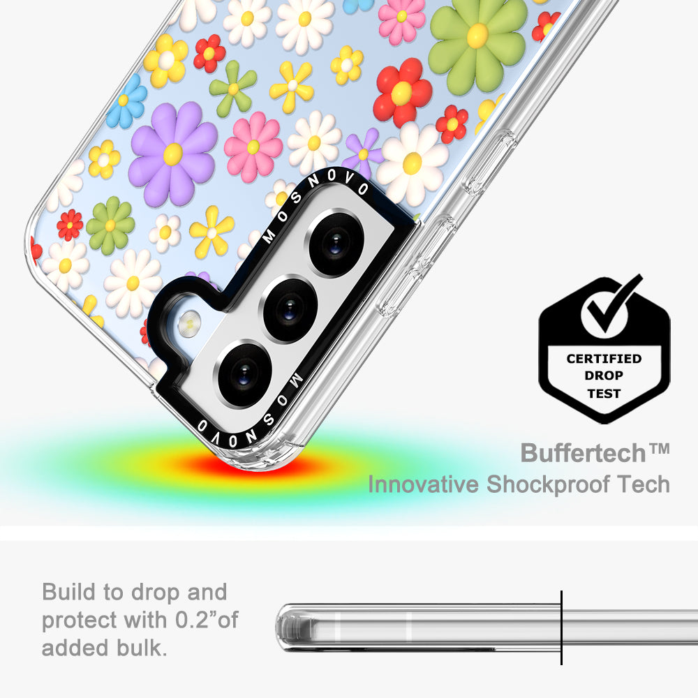 3D Flowers Phone Case - Samsung Galaxy S22 Case