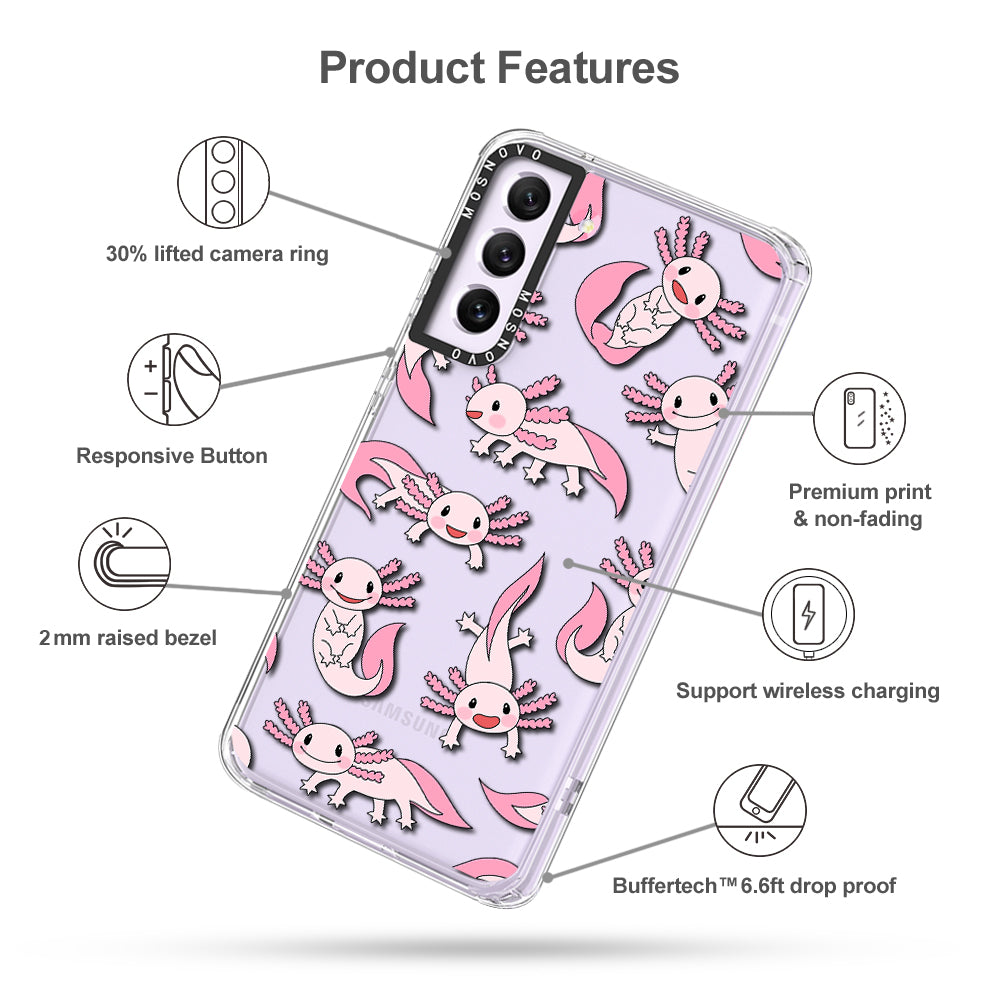 Pink Axolotl Phone Case - Samsung Galaxy S21 FE Case