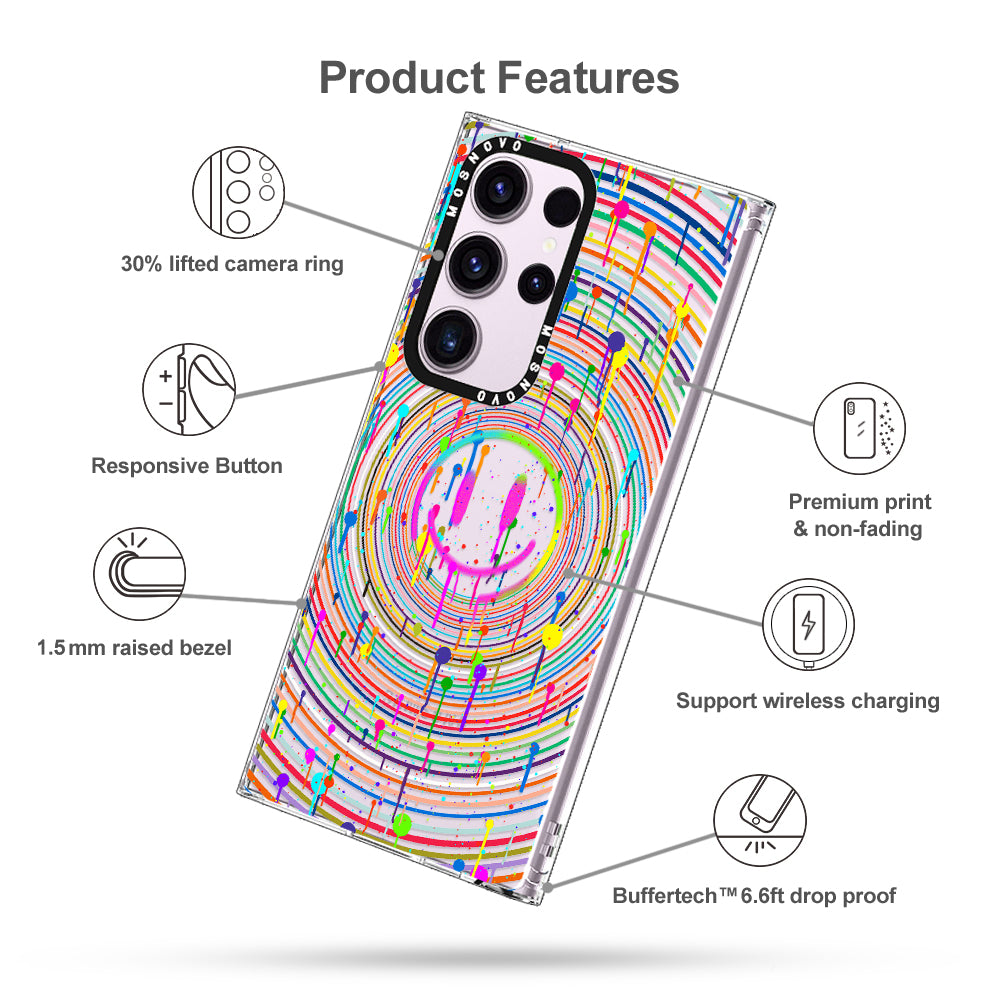 Dripping Smile Art Phone Case - Samsung Galaxy S23 Ultra Case