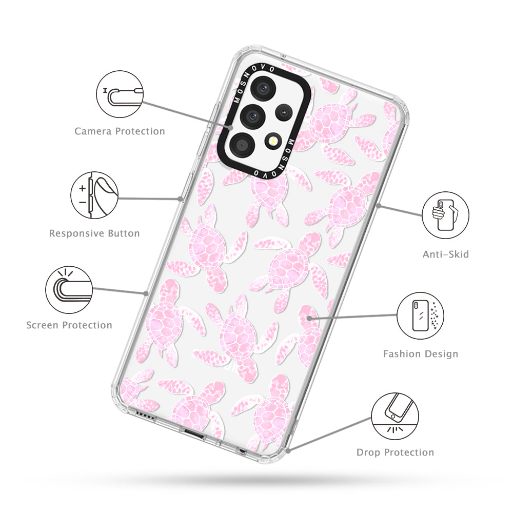 Pink Turtle Phone Case - Samsung Galaxy A52 & A52s Case