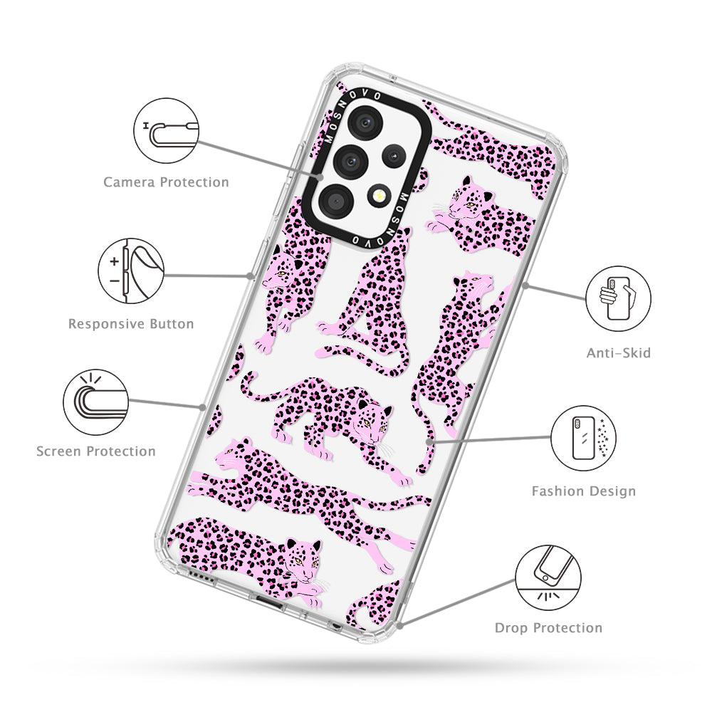 Pink Leopard Phone Case - Samsung Galaxy A52 & A52s Case