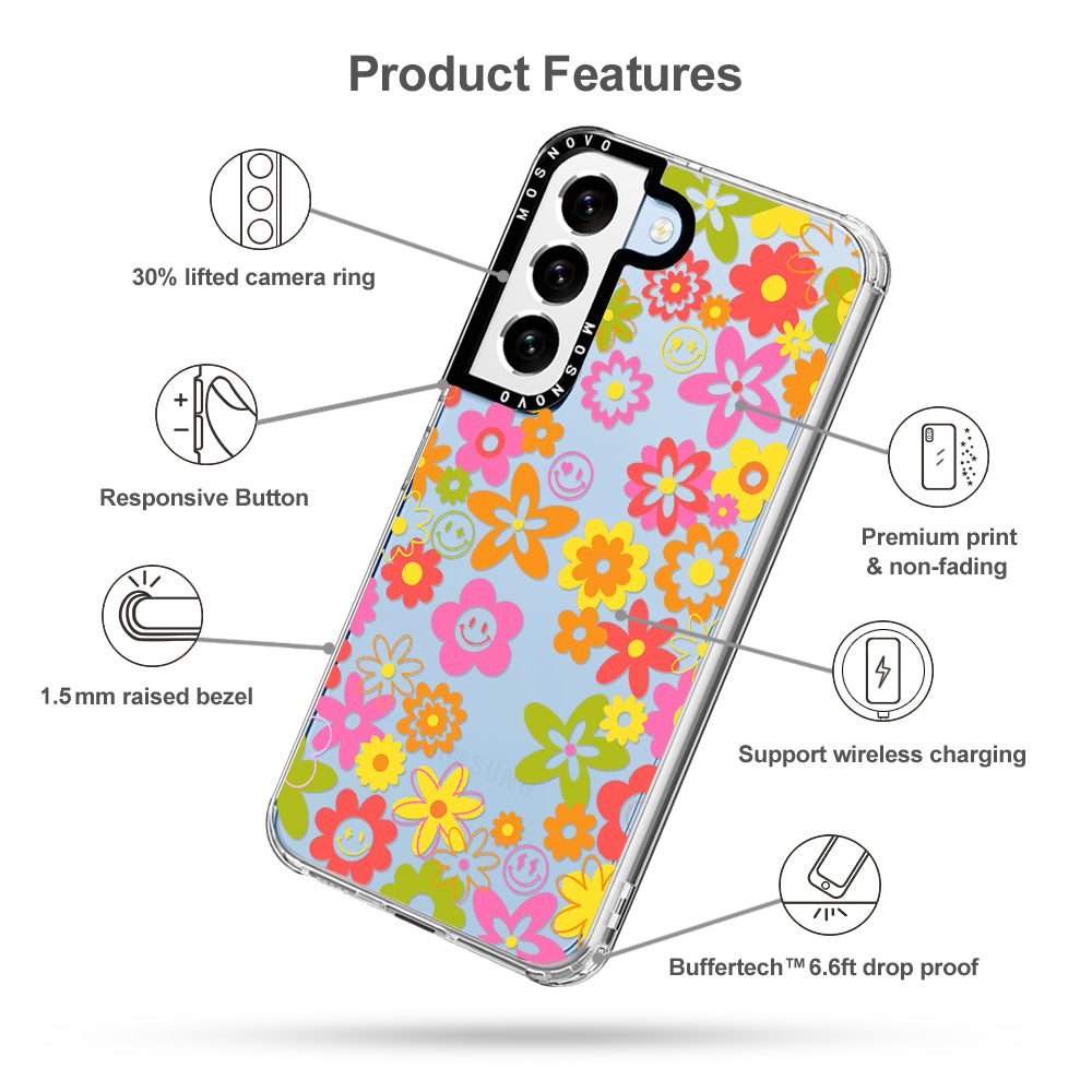 70's Groovy Floral Phone Case - Samsung Galaxy S22 Case