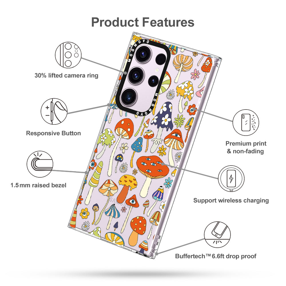 Mushroom Art Phone Case - Samsung Galaxy S23 Ultra Case