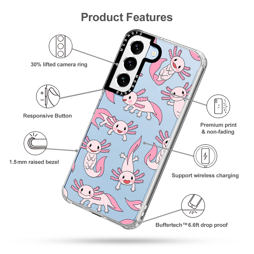 Pink Axolotl Phone Case - Samsung Galaxy S22 Case