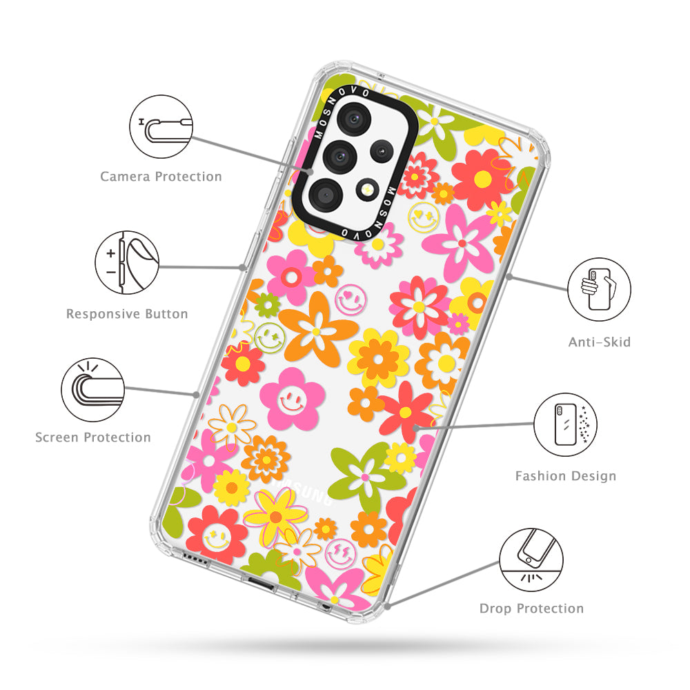 70's Groovy Floral Phone Case - Samsung Galaxy A52 & A52s Case
