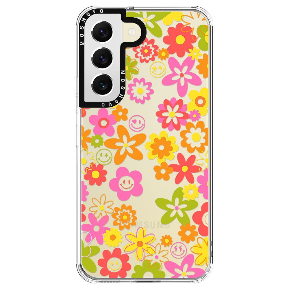 70's Groovy Floral Phone Case - Samsung Galaxy S22 Case