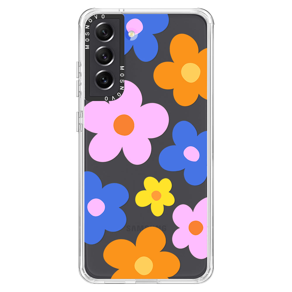 60's Groovy Flower Phone Case - Samsung Galaxy S21 FE Case